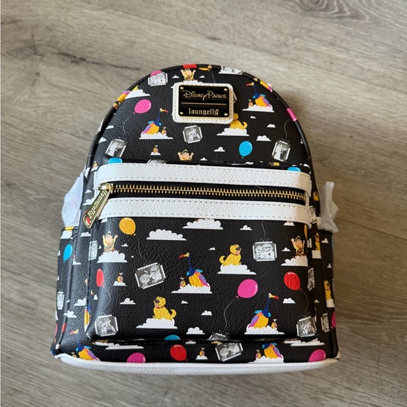 Disney Parks UP Loungefly Mini Backpack Up Characters and Balloons